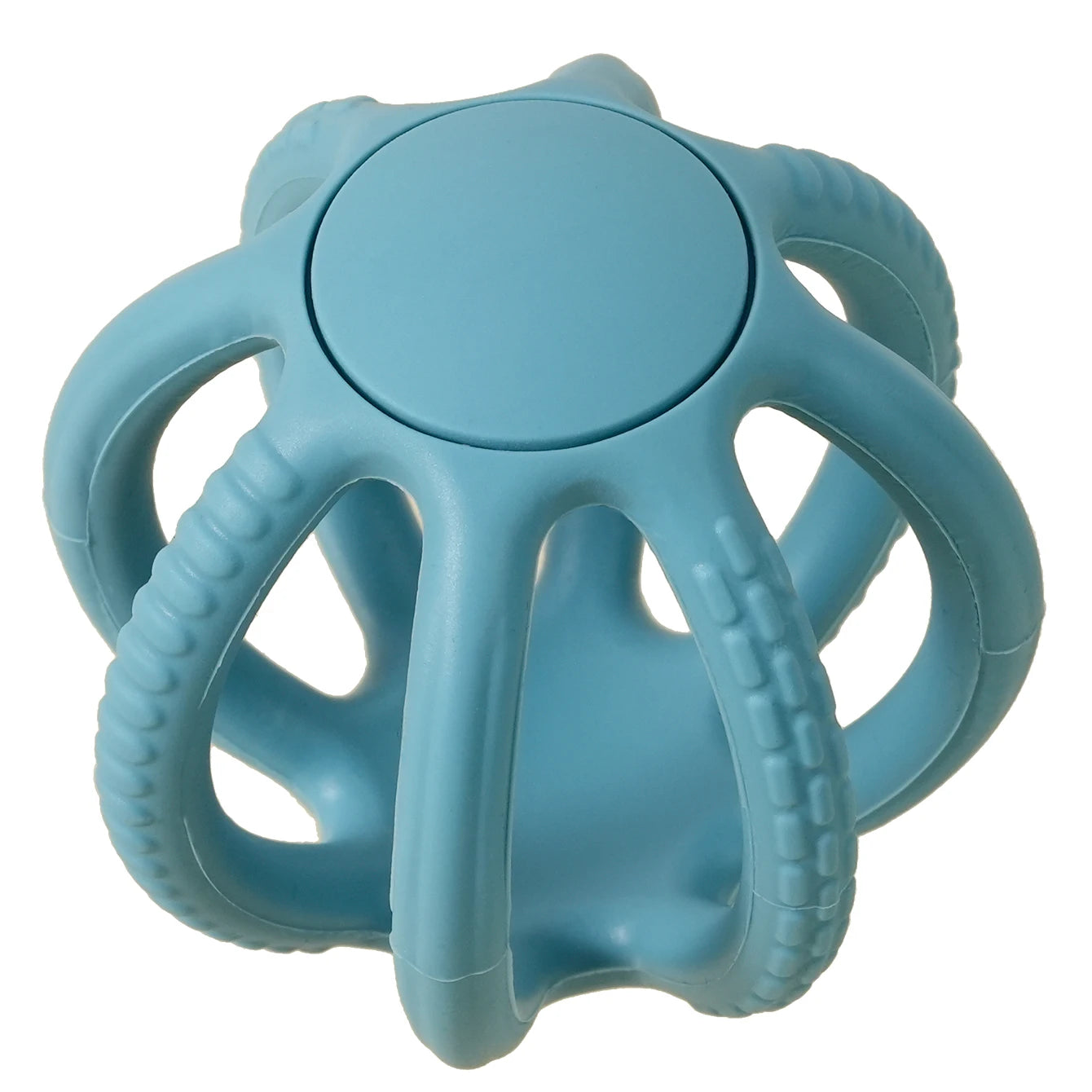 Blue octopus ball silicone teether