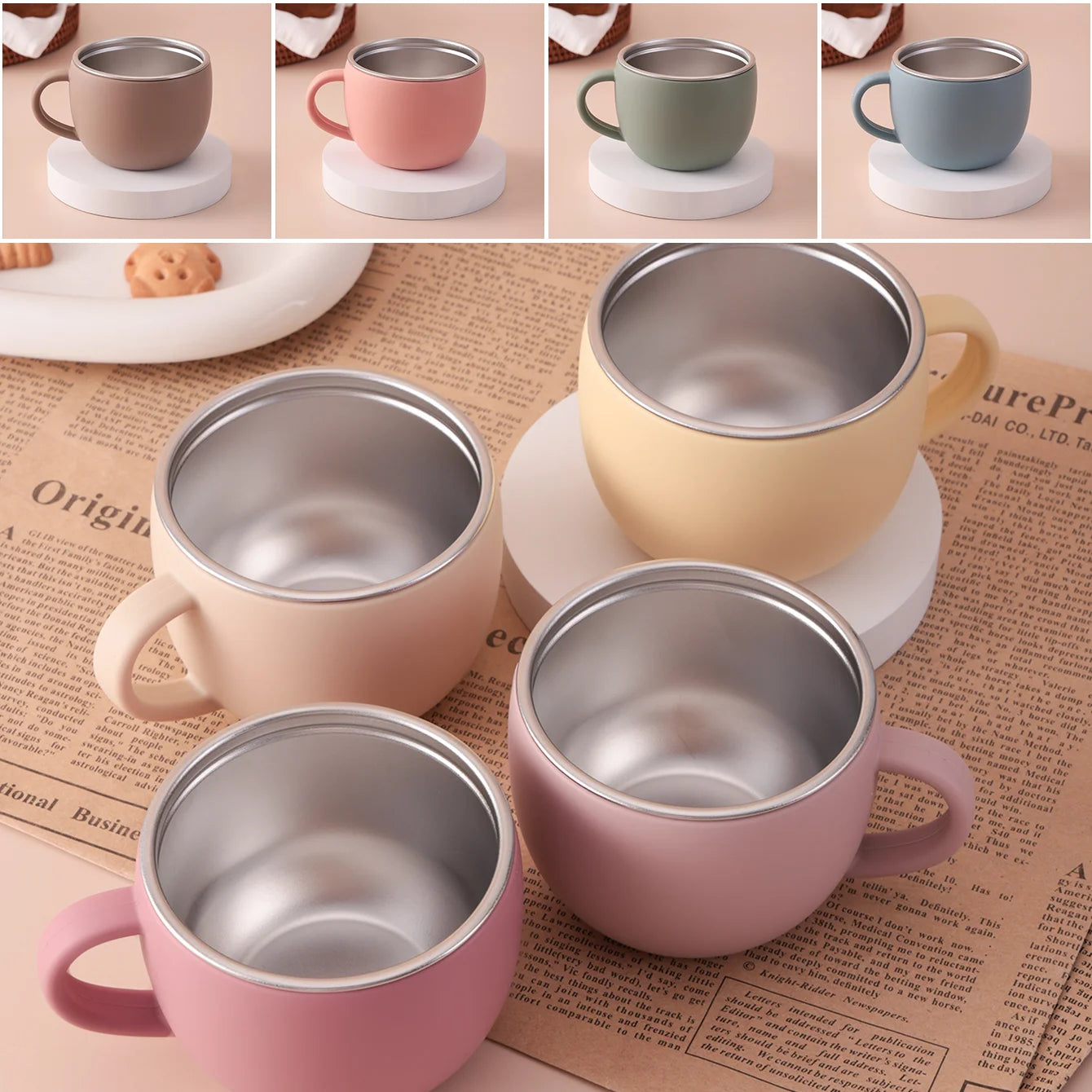 2-in-1 Silicone Baby Mug with Detachable Stainless-Steel Inner | Oliver Montessori Toys