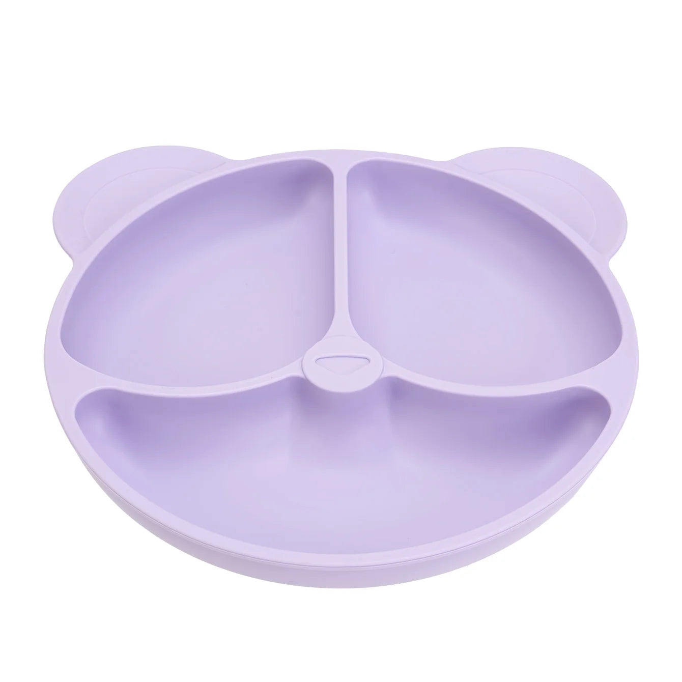 Lavender silicone bear divided suction plate