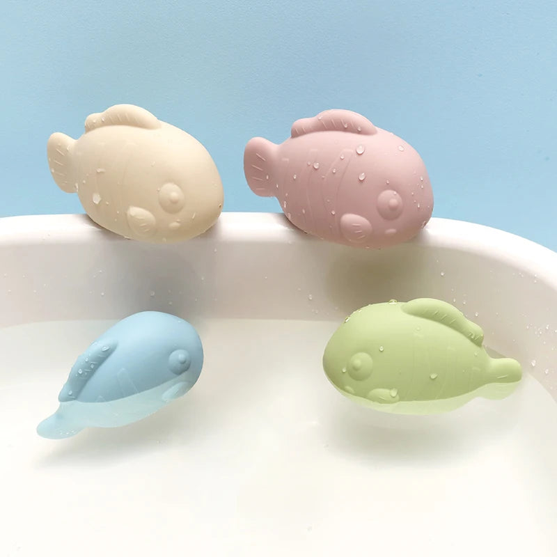 Silicone Fish Bath Toy – Squeeze and Spray Water Toy for Babies