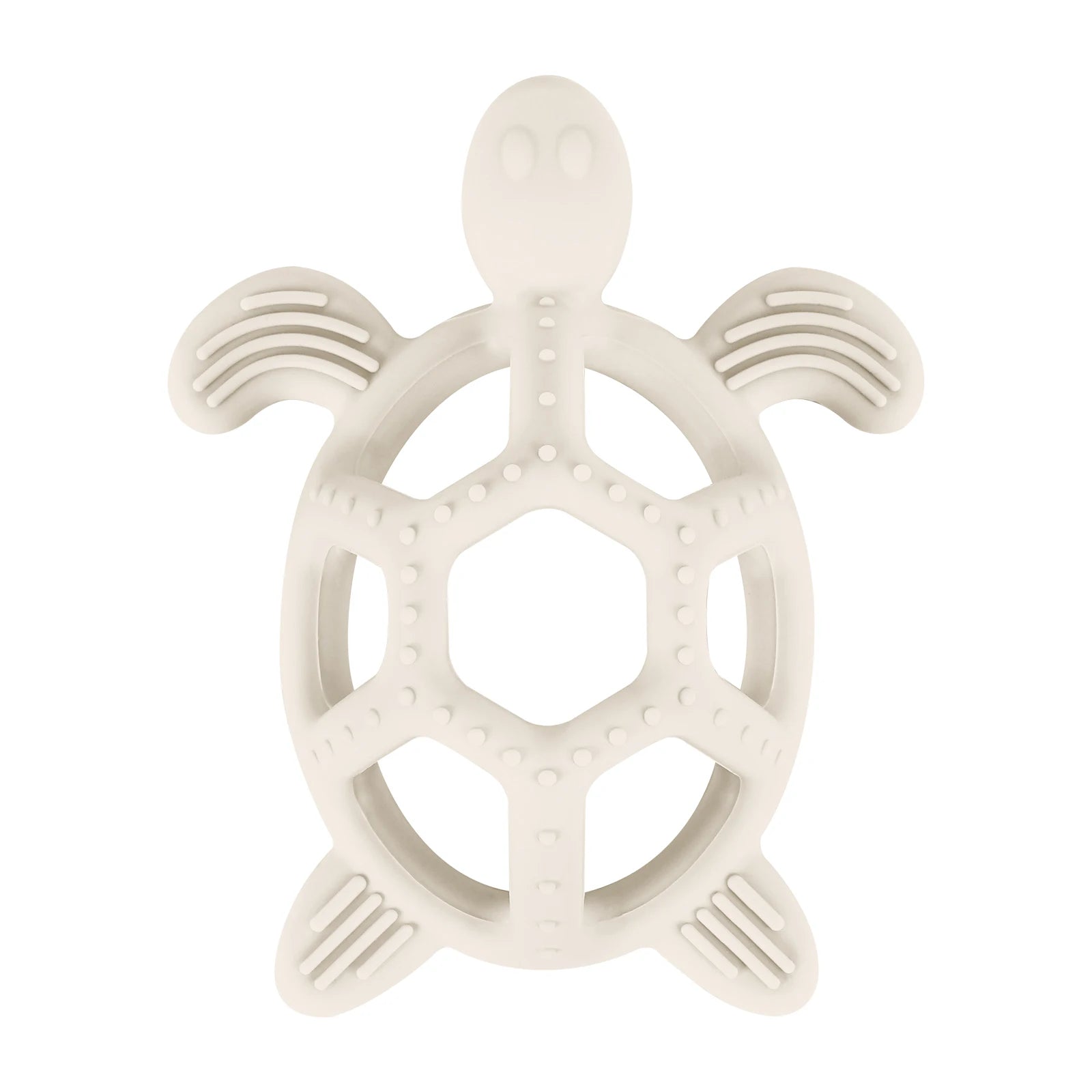 Teether – Cartoon Turtle Design - white