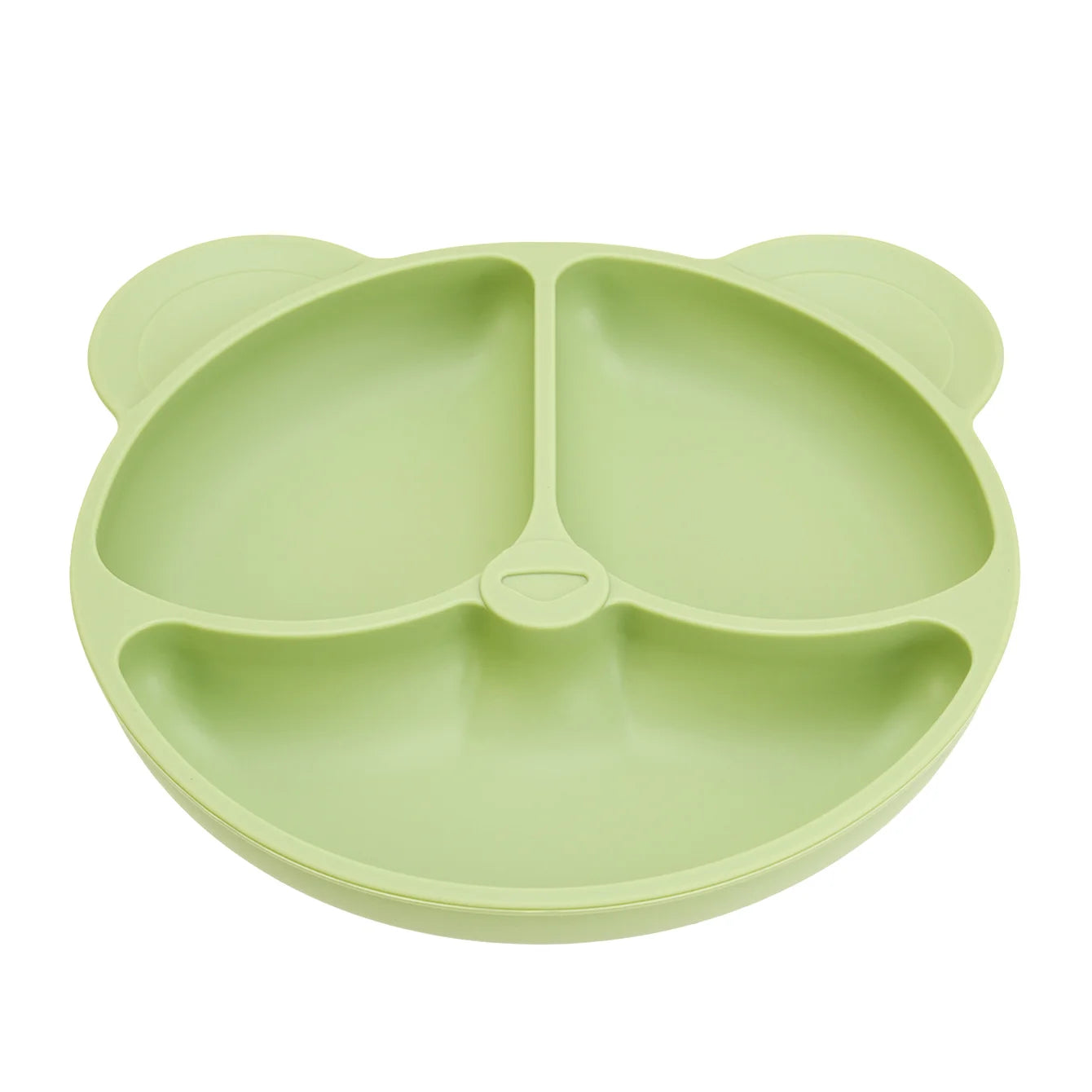 Green silicone bear divided suction plate