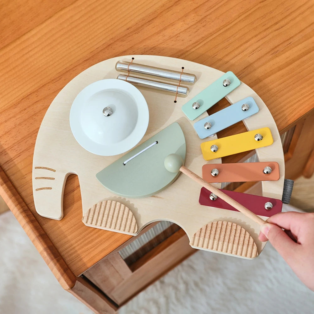 Elephant Wooden Music Table for Babies and Toddlers