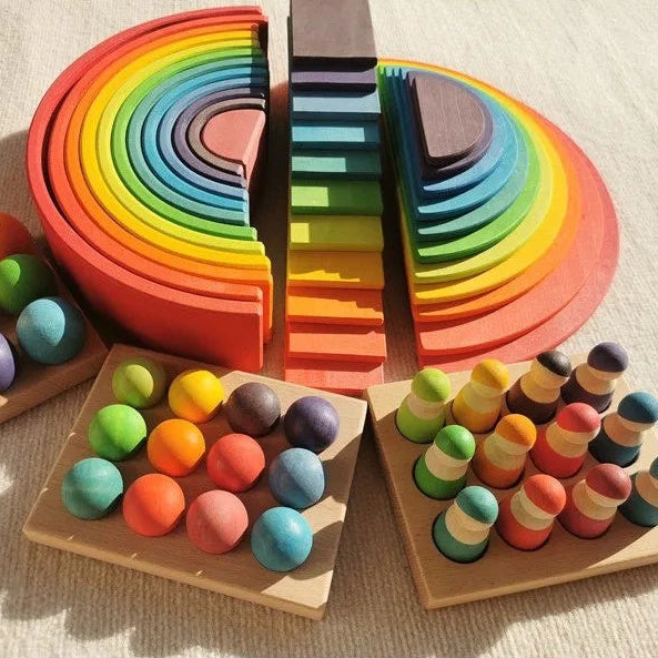 Montessori Deluxe Wooden Stacking Sets