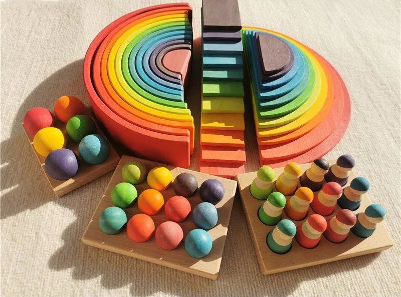 Montessori Deluxe Wooden Stacking Sets