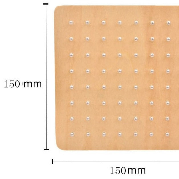Montessori Wooden Rubber Tie Nail Board product dimensions