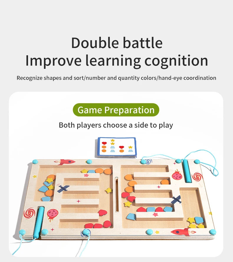 Shape Maze – Magnetic Sorting Board | Oliver Montessori Toys