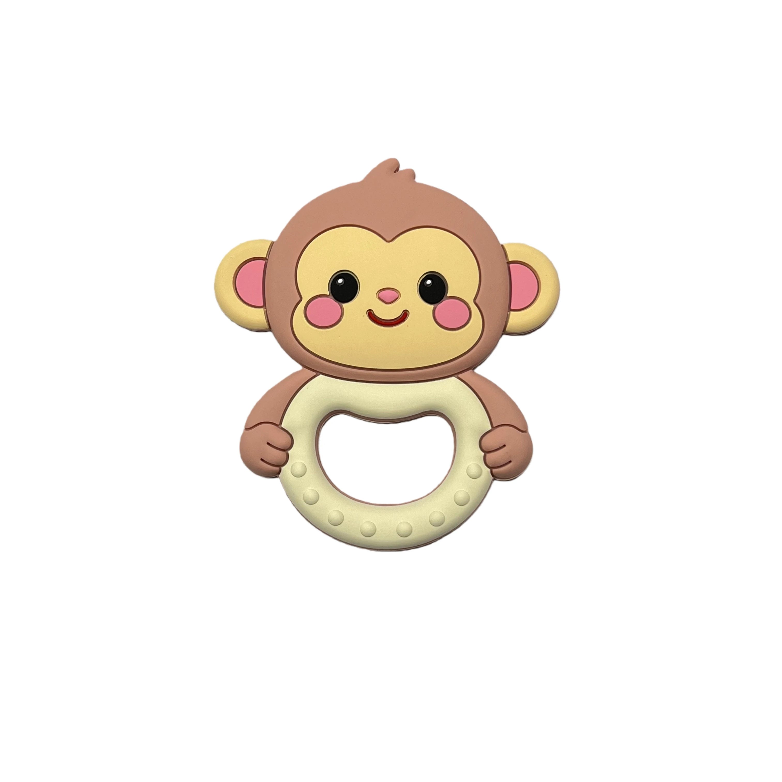 Silicone Monkey Teether with Ring - Oliver & Company