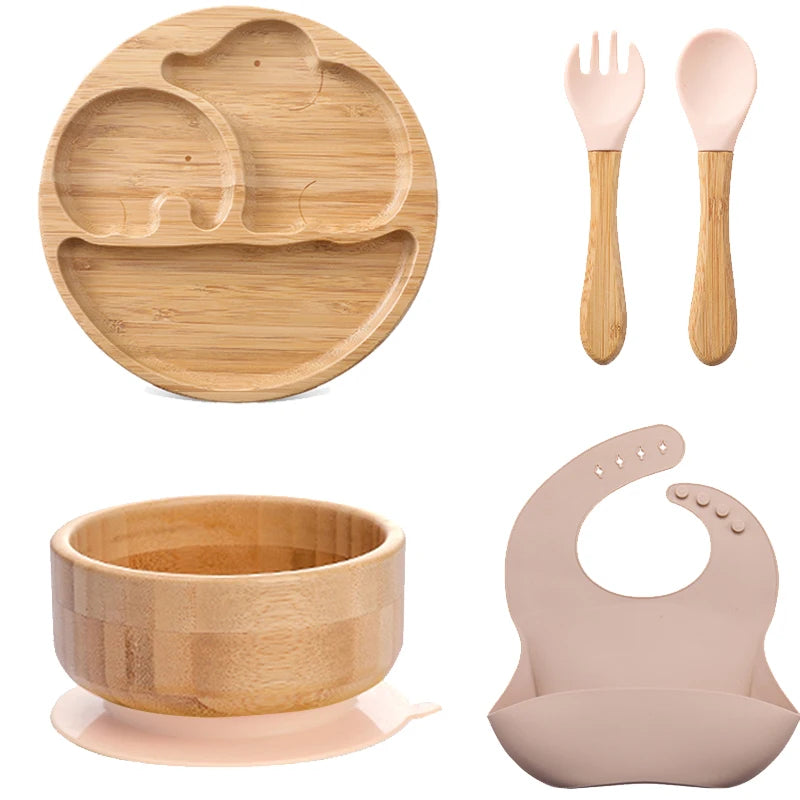 Elephant Divided Plate and Tableware Sets