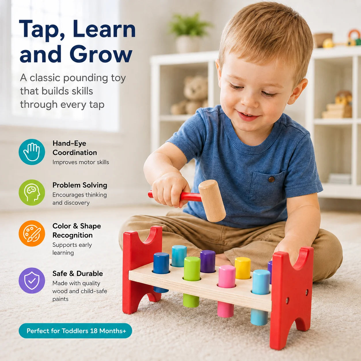 Hammering Bench and Shape Pounding Toy