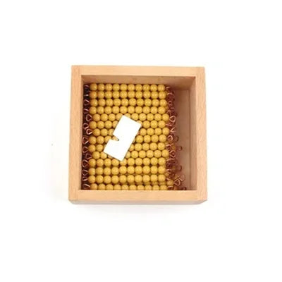 Golden Montessori bead bar set
