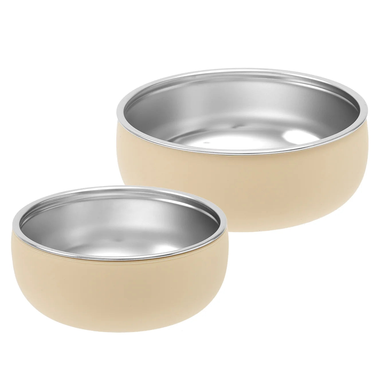 2-Piece Stainless Steel Bowl Set with Detachable Silicone Bases | Oliver Montessori Toys