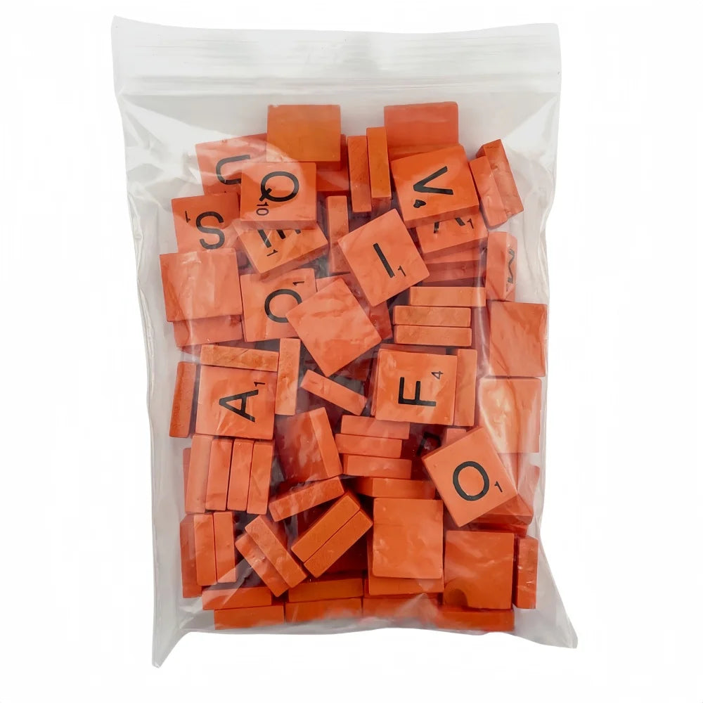 Wooden Letter Tiles Set – 100 Scrabble-Style Alphabet Tiles