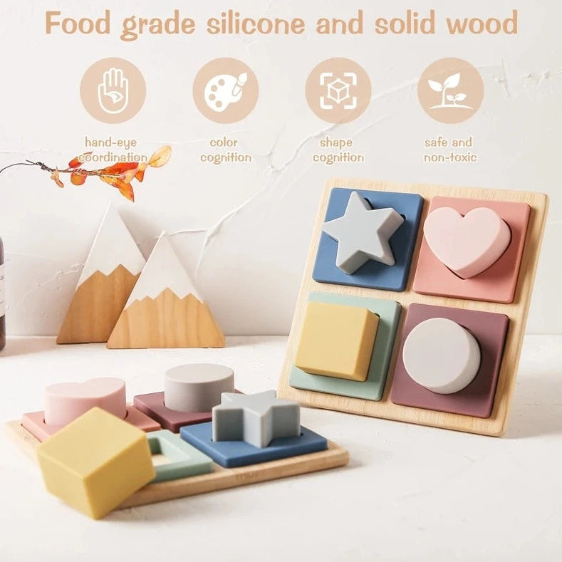 Baby Wooden Geometric Montessori Puzzle