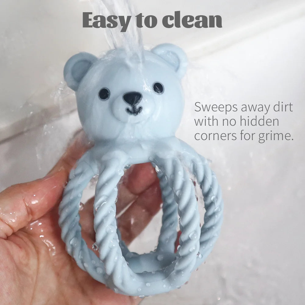 Silicone Bear Rattle Teether | Oliver & Company Montessori Toys