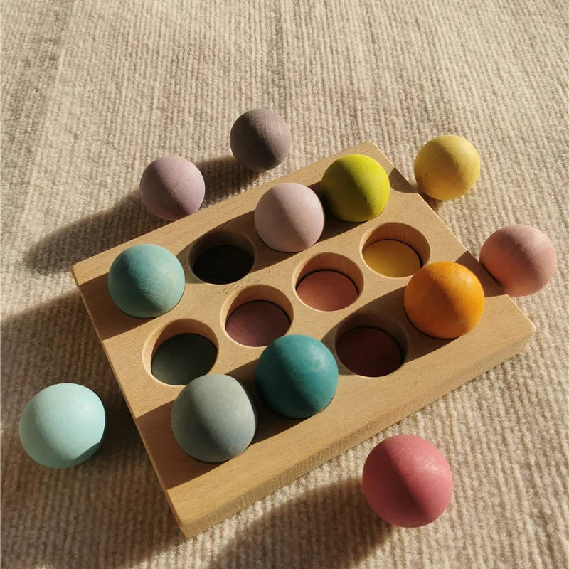 Montessori Large Basswood Arch, Semi-Circle, Tree, Peg Doll, and Ball Sets| Oliver Montessori Toys