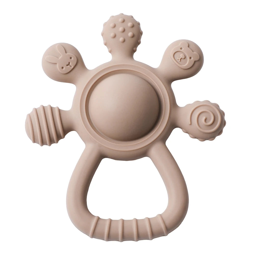 Silicone Teether Rattle & Hand Bell