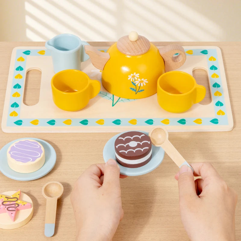 Wooden Tea & Sweets Play Set | Oliver Montessori Toys