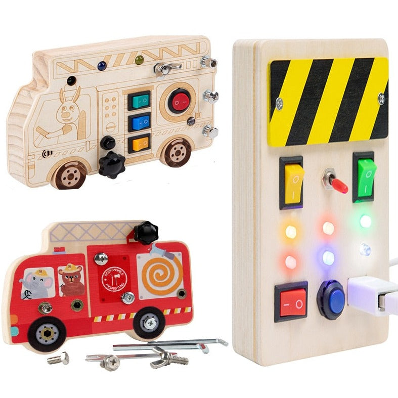 Montessori Electronic Busy Boards with LED Lights