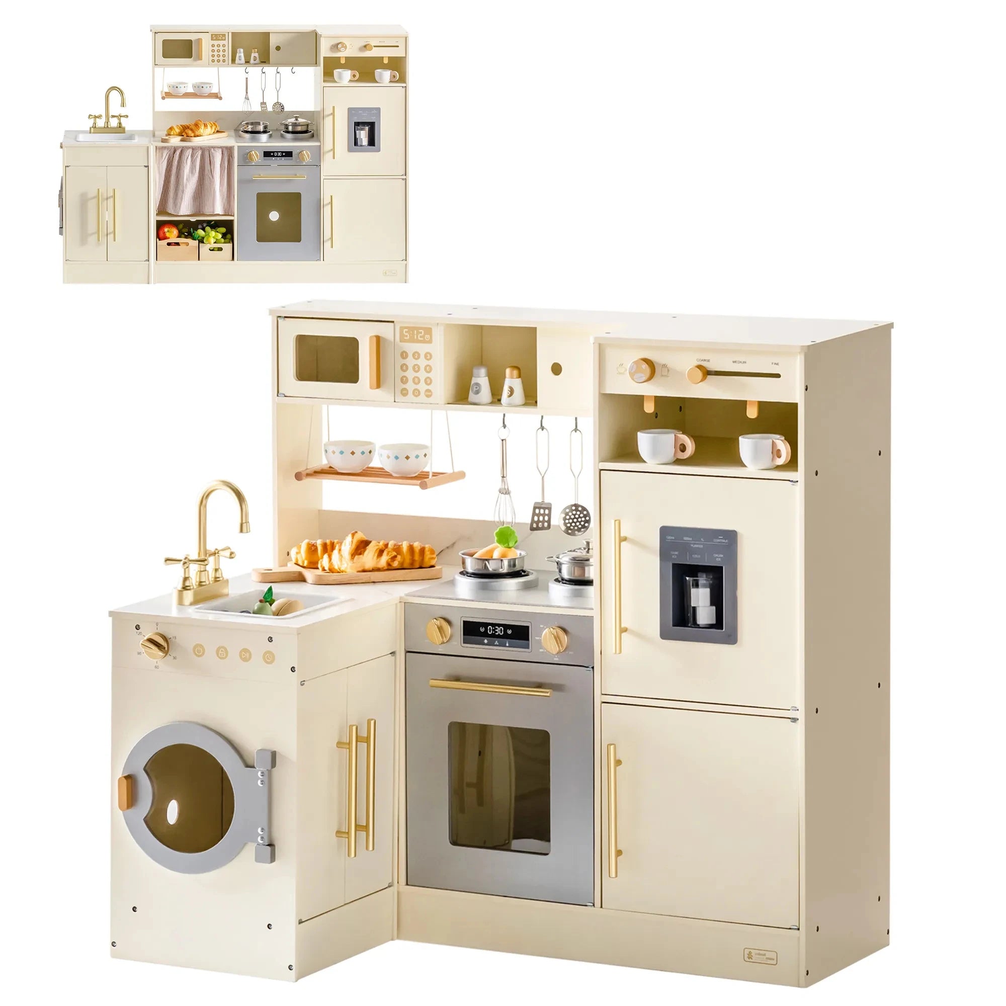 Corner Play Kitchen with Washing Machine