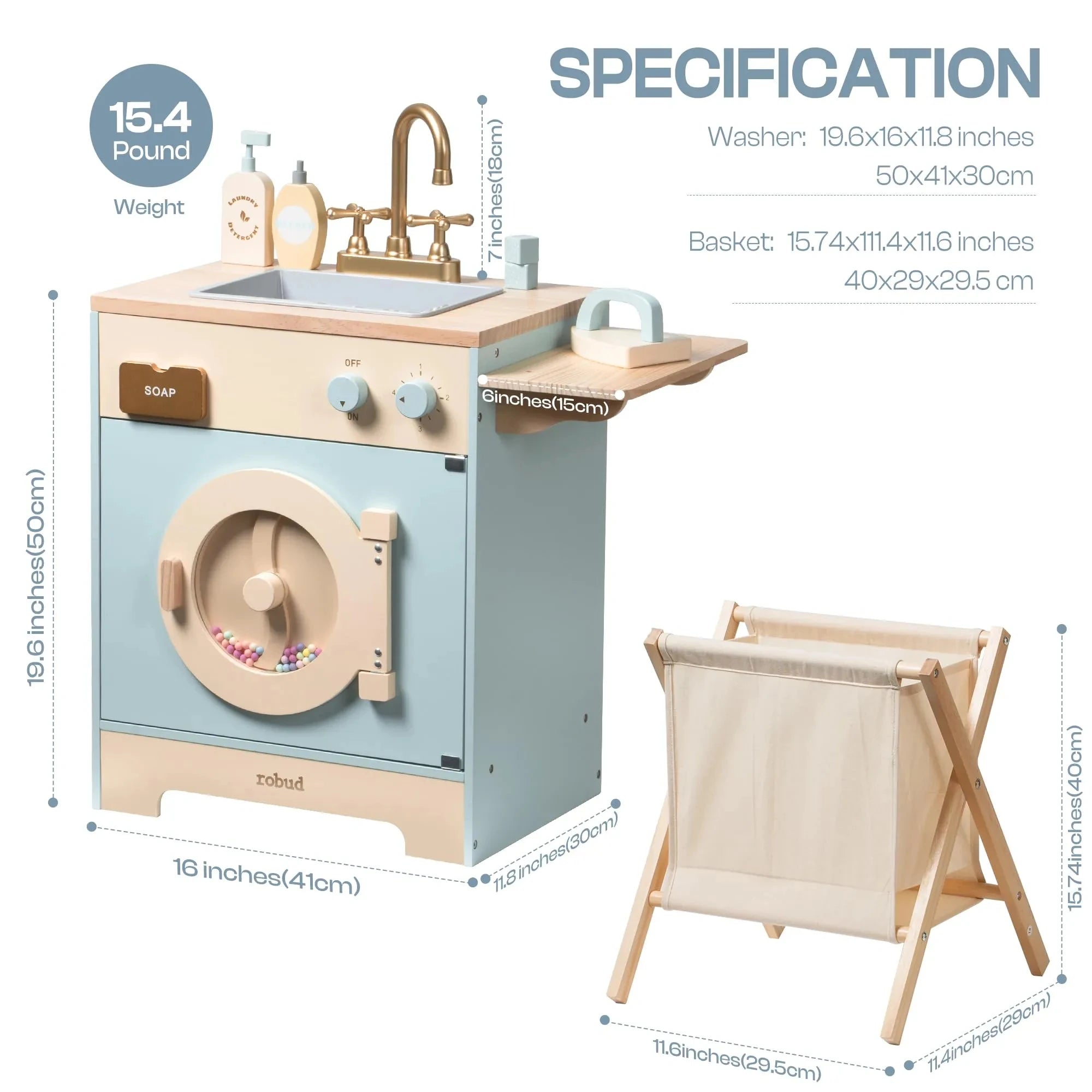Blue Wooden Play Kitchen