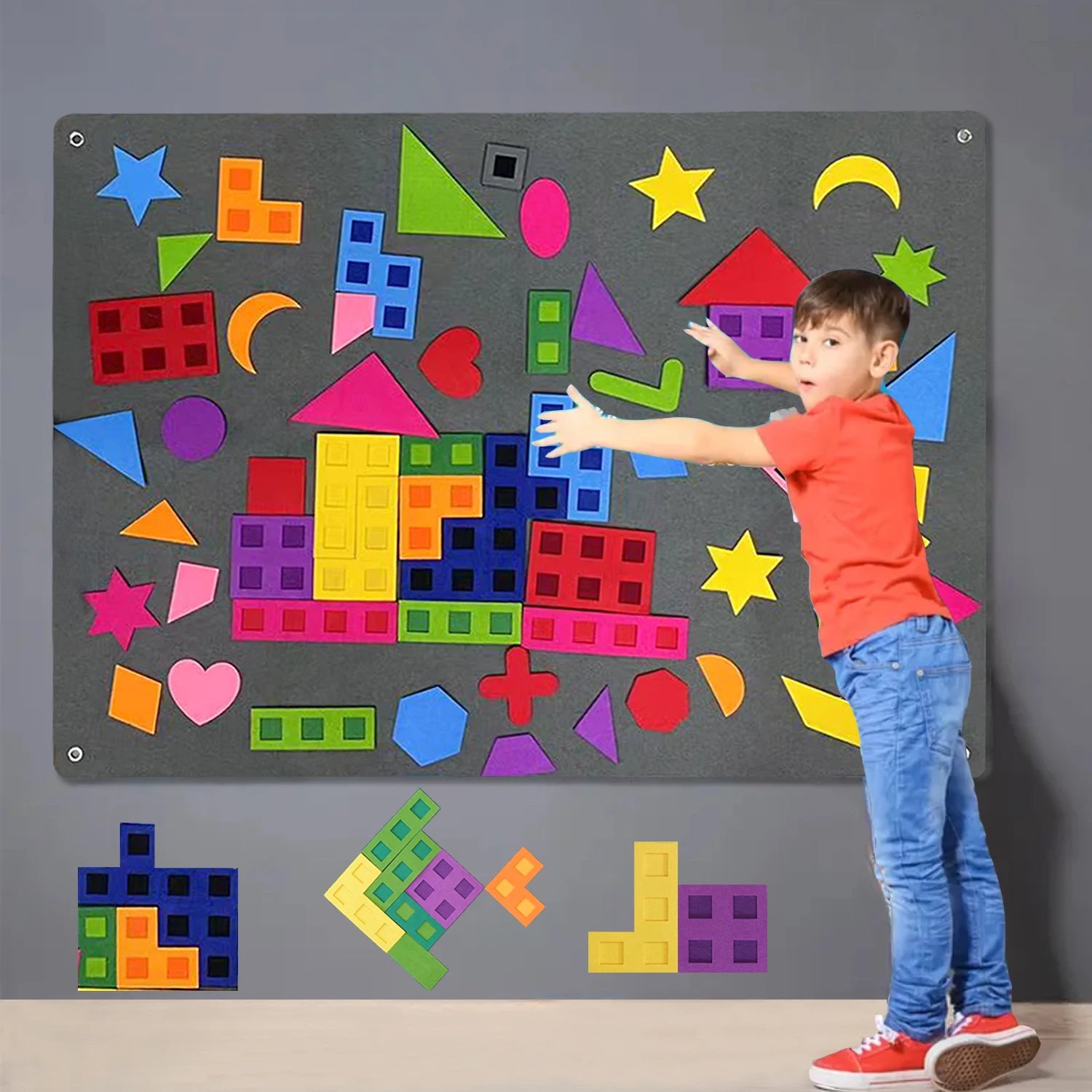 Felt Shape Board for Kids – Montessori Activity – Oliver & Company