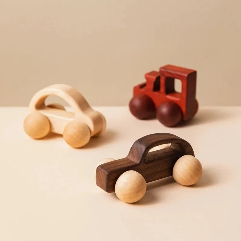 Baby 3pcs Wooden Car Sets | Oliver & Company Montessori Toys