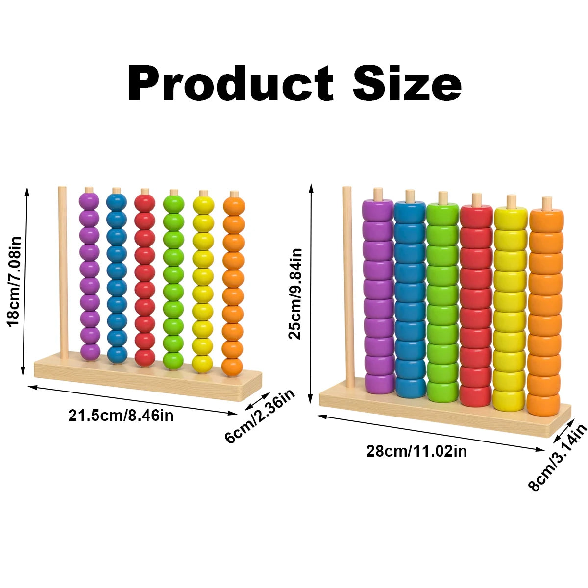 Wooden Rainbow Abacus