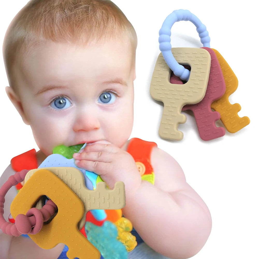 Silicone Key Teether Ring