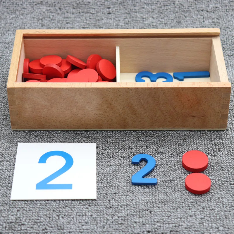 Wooden Number Counting Discs Math Game | Oliver Montessori