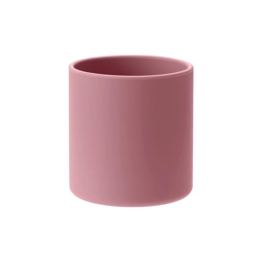 Silicone open training cup in Dusty Rose