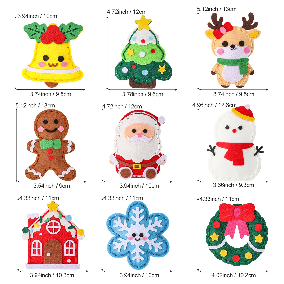Christmas Felt Sewing Kit | Oliver Montessori Toys