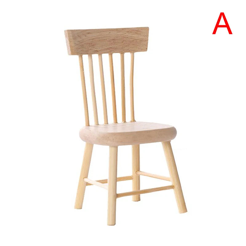Wooden chair on a white background
