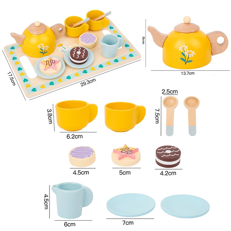 Wooden Tea & Sweets Play Set | Oliver Montessori Toys