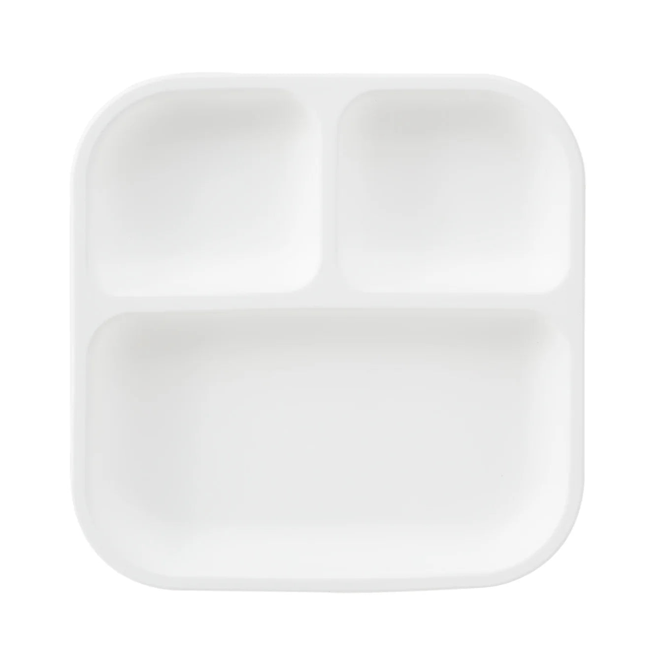 Square silicone divided suction plate in White