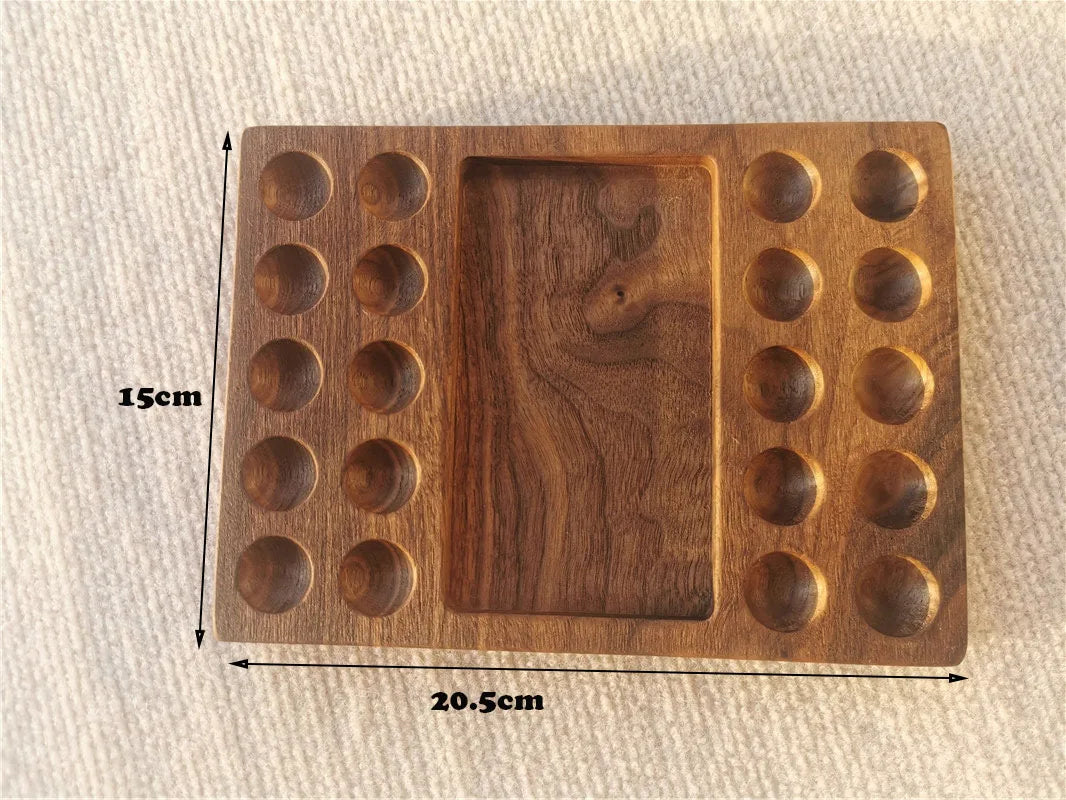 Wooden Montessori Counting Board Sets – Walnut Frame, Number Tiles & Felt Balls