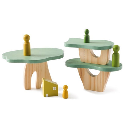 Montessori Wooden Tree Stacking Block Toys