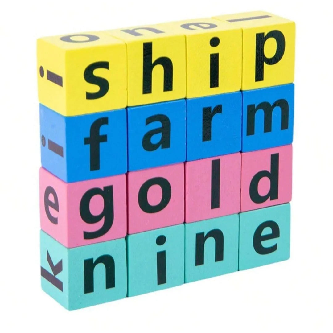 Wooden Alphabet Spelling Block Game for Kids
