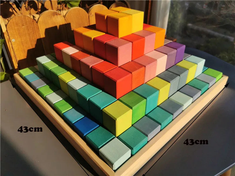 Large Basswood Building Blocks 100pc | Premium Wooden Toy Set