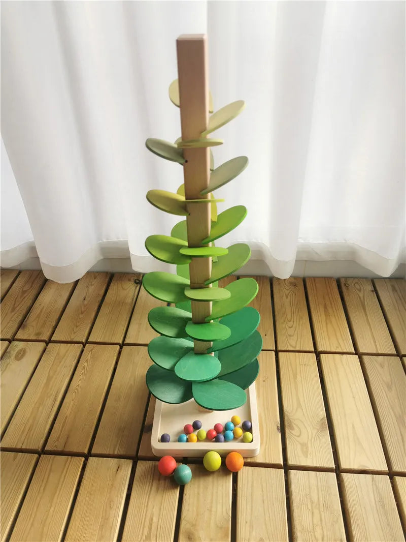 Music Sounding Trees and Marble Run with Balls | Oliver & Company Montessori Toys
