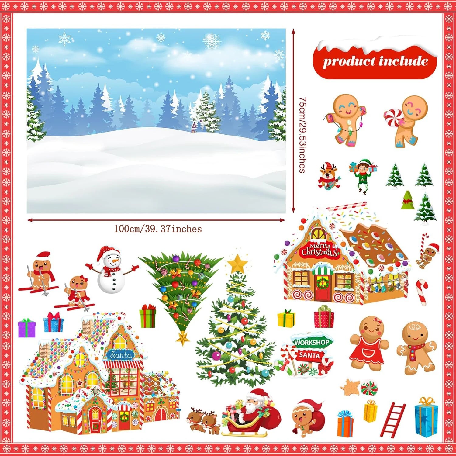 Felt Gingerbread Town Christmas Wall Hanging – Oliver & Company