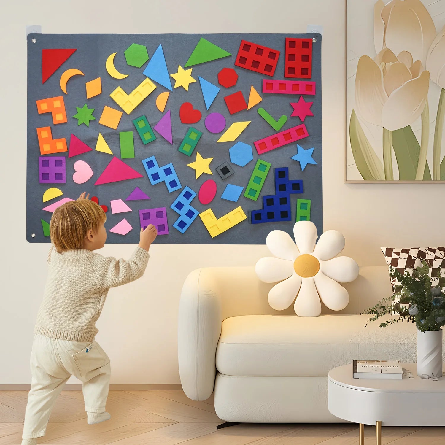 Felt Shape Board for Kids – Montessori Activity – Oliver & Company
