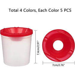 20 Pcs No Spill Plastic Paint Cups | Oliver Montessori Toys