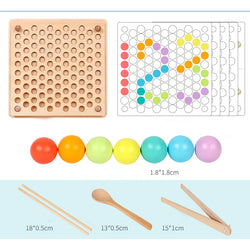 Clip Beads Educational Board Game | Oliver Montessori Toys