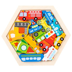 Cartoon Wooden Puzzle Block Toy | Oliver Montessori Toys