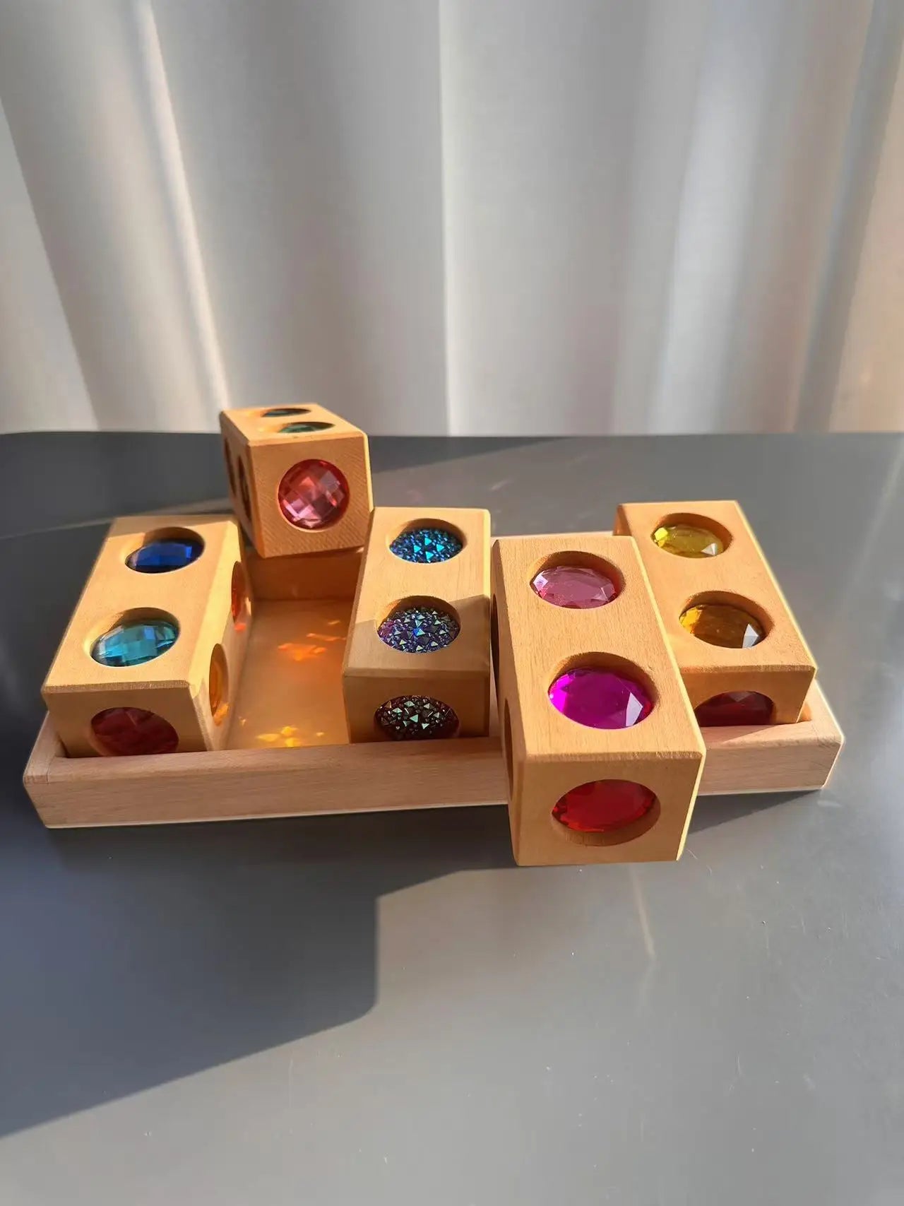 3D Gem Wooden Building Blocks