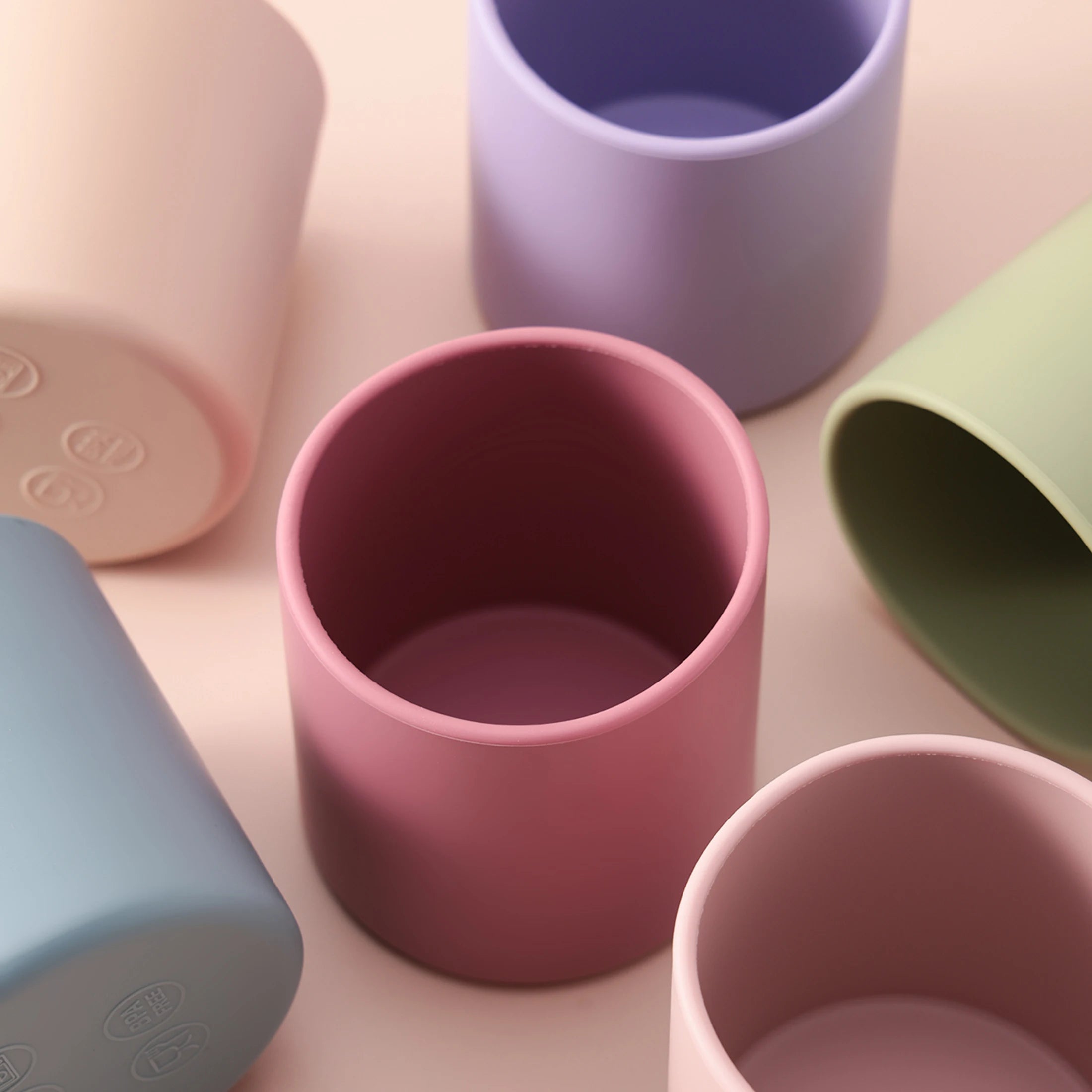 Close-up of the soft rims of silicone training cups