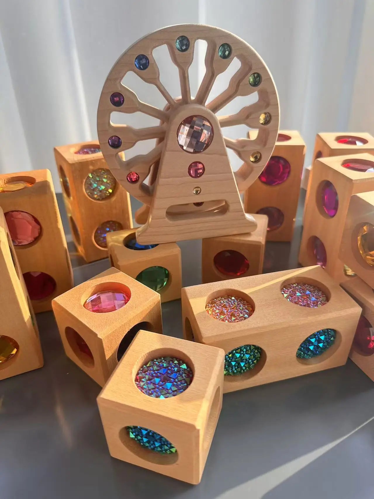 3D Gem Wooden Building Blocks