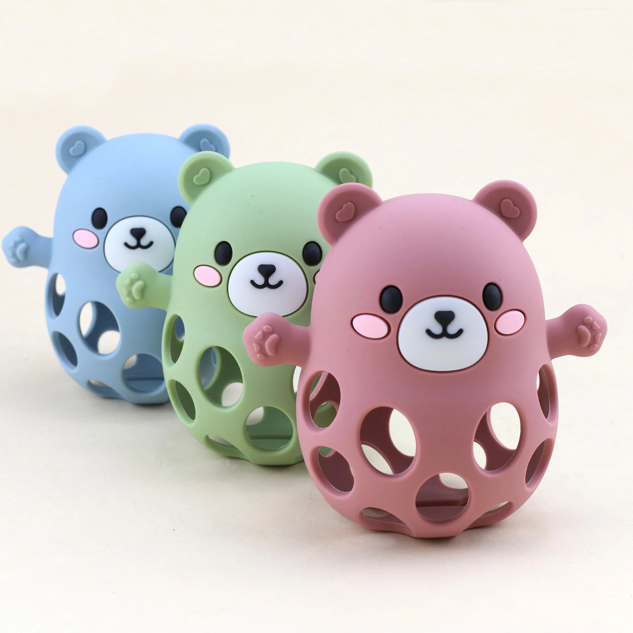 Bear Silicone Teether Ball