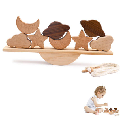 Montessori Wooden See-Saw Threading Toys